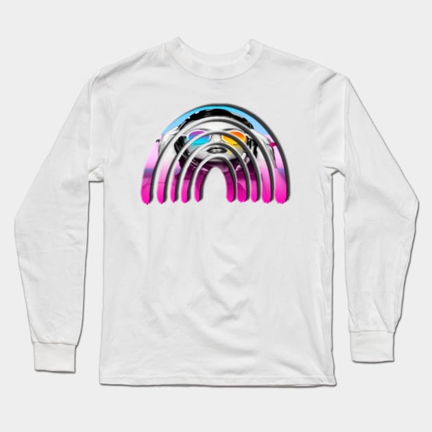 classic rainbow sunflowers Long Sleeve T-Shirt by ceklishop